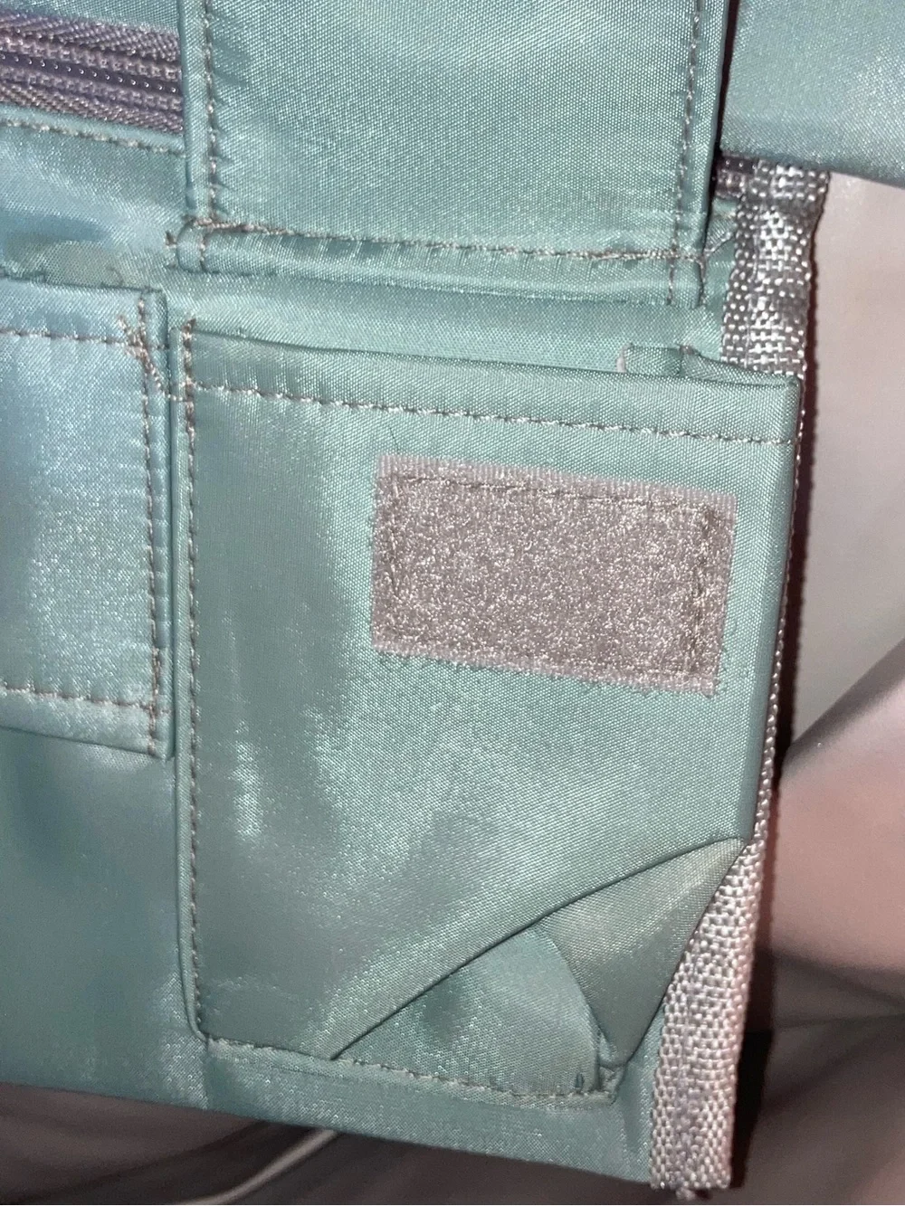 Gray & Blush Striped Massager Bag